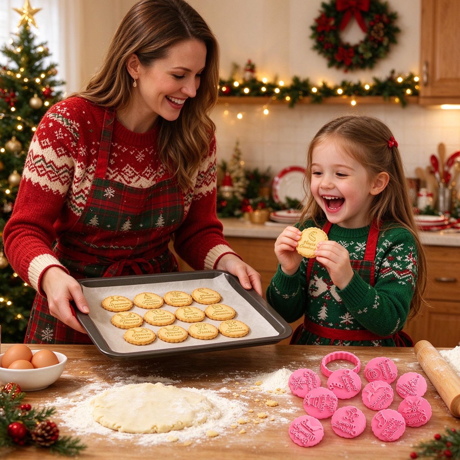 Baking Kitchen Set - مجموعة قواطع الكوكيز لعيد الميلاد، 10