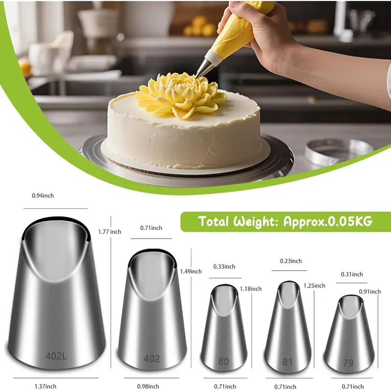 مجموعة من 5 قطع من فوهات التزي - مراجعة Baking Kitchen Set وسعره