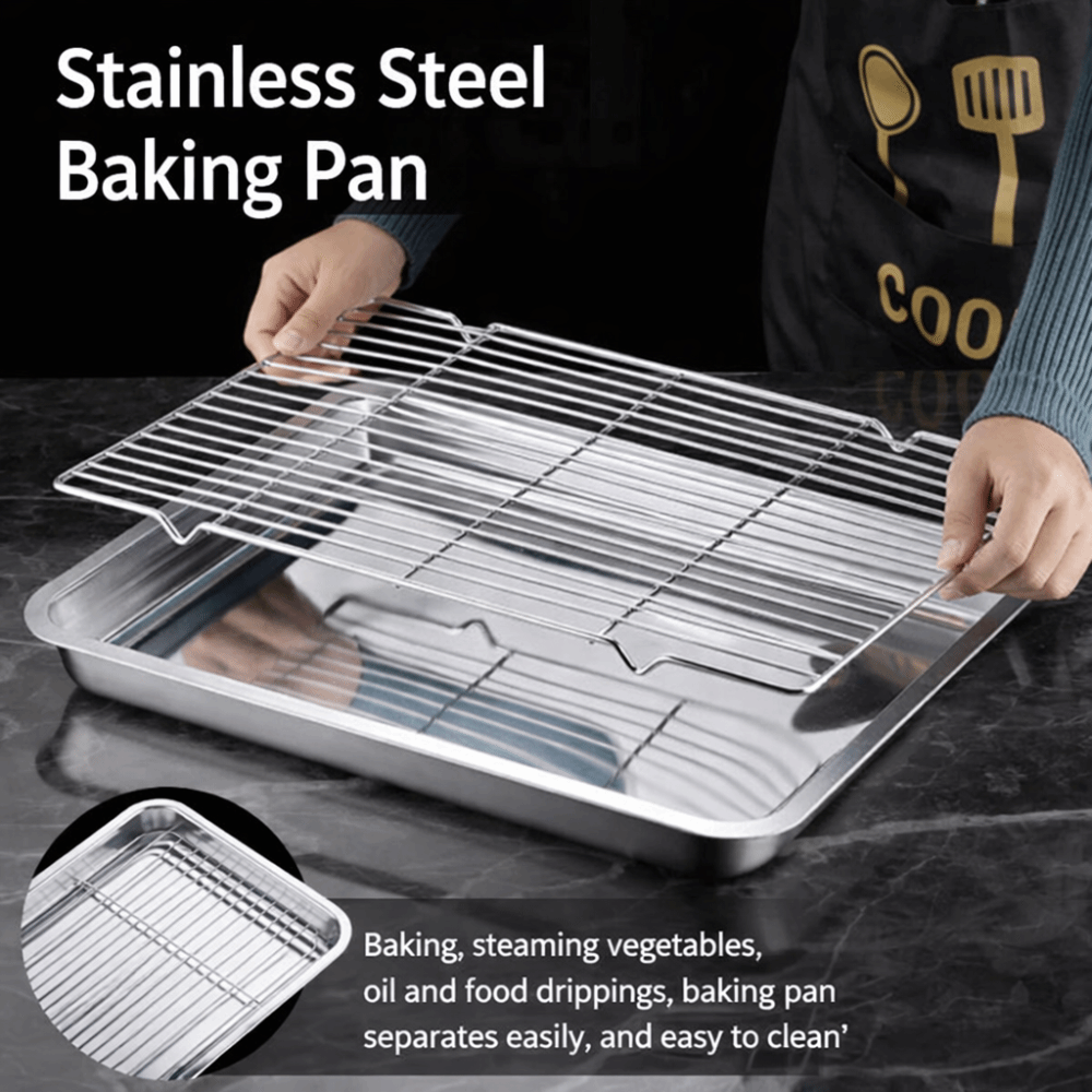 صينية خبز محمولة غير لاصقة من  - مراجعة Kitchen Baking Rack وسعره